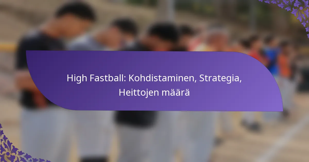 High Fastball: Kohdistaminen, Strategia, Heittojen määrä