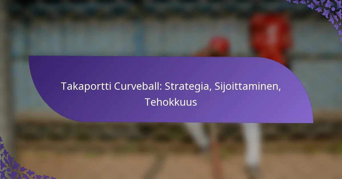 Takaportti Curveball: Strategia, Sijoittaminen, Tehokkuus